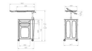 Sängbord i ABS-plast - Bild 4