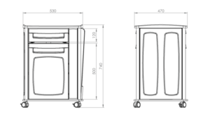 Sängbord i ABS-plast - Bild 3